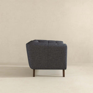 Addison Mid Century Modern Seaside Grey Linen Lounge Chair