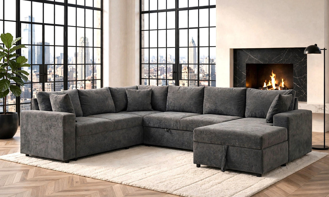 Forever2 Granite Sectional With Pull-Out Bed