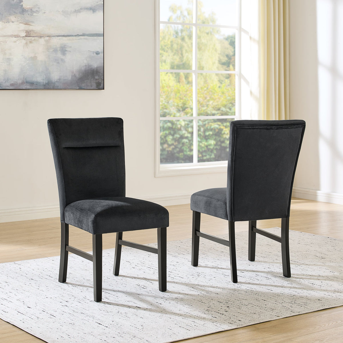 Tessa Grey/Black 6pc Dining Set D204