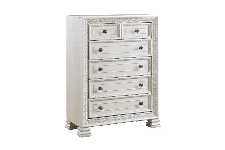 Theodore White Panel Bedroom Set 1596