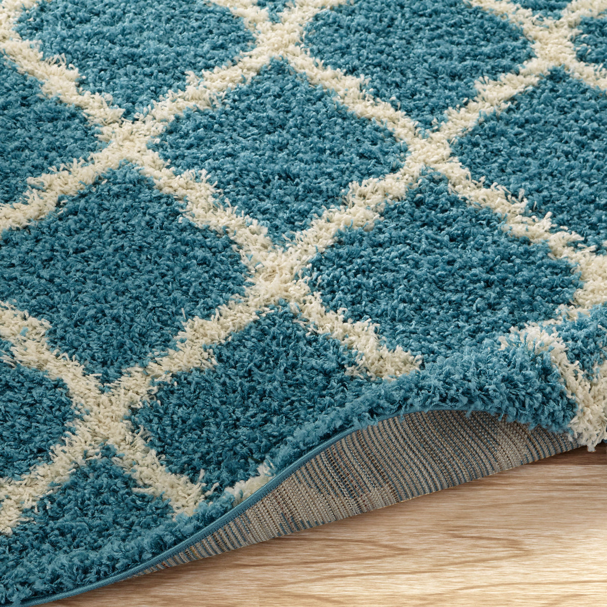 Cozy Turquoise Shag Area Rug SGH2276 8X10