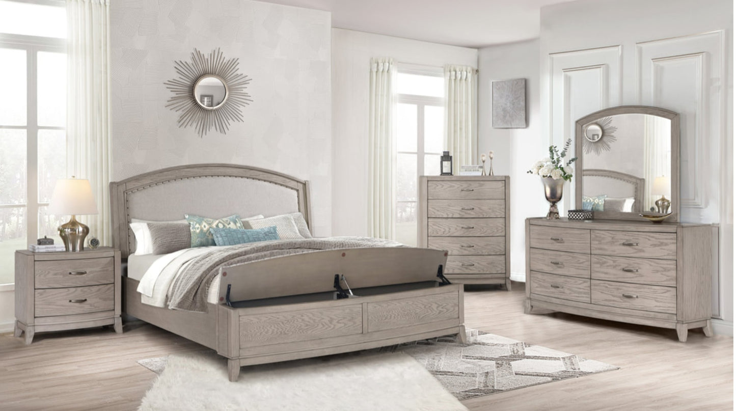 B8000 Light Grey Storage Bedroom Set