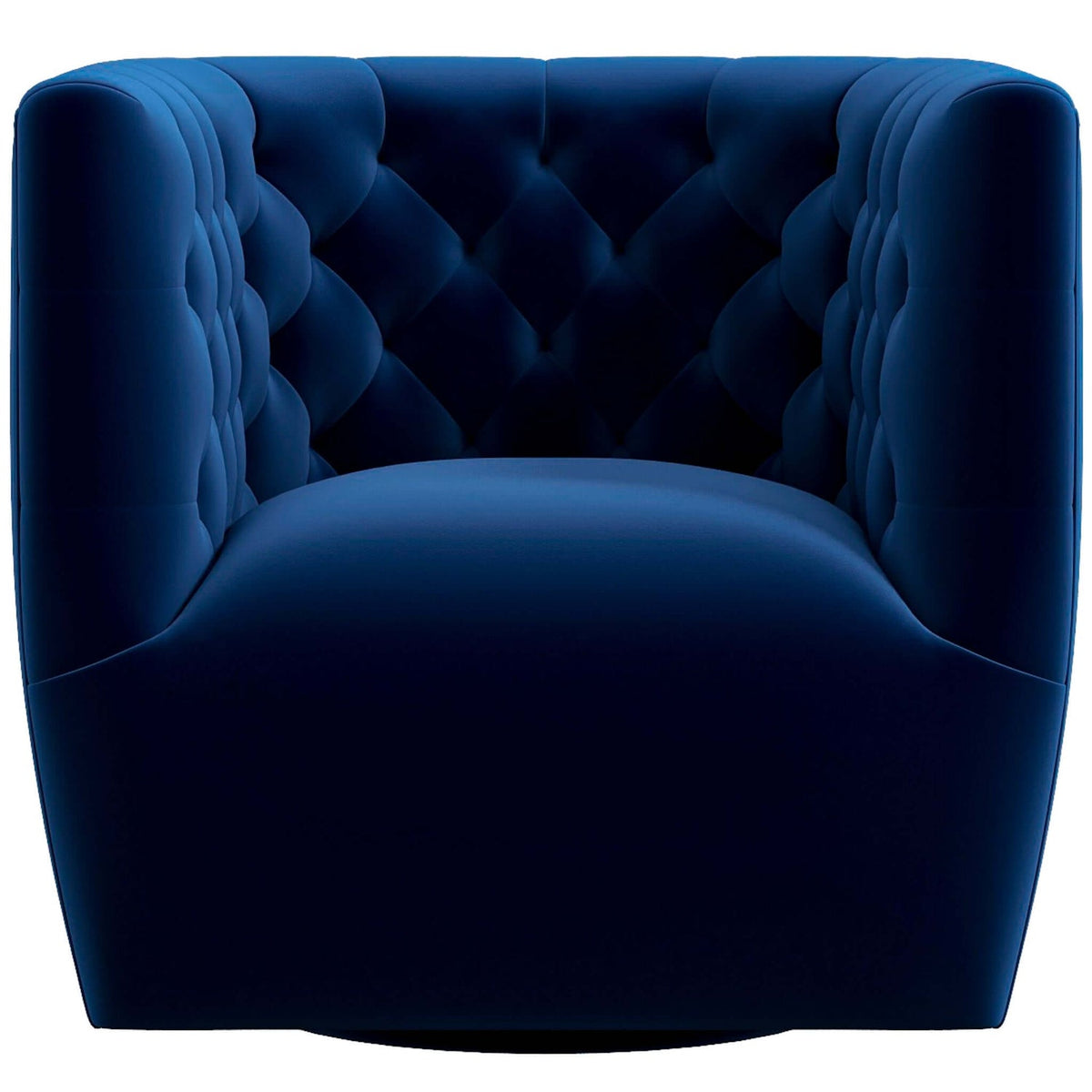 Delaney Blue MidCentury Modern Swivel Chair Harwin Furniture