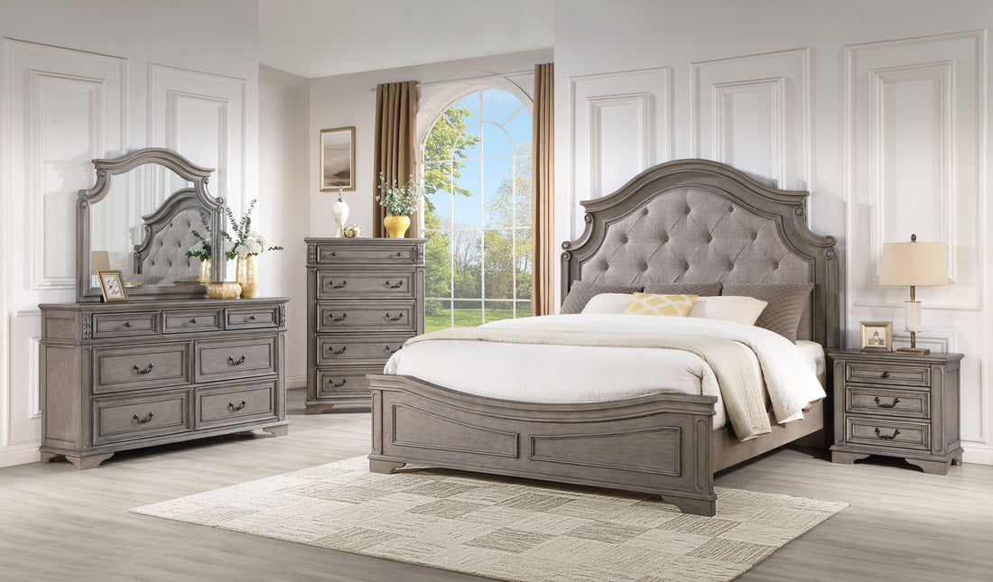 B6010 Antique Grey Panel Bedroom Set B6010 Antique Grey Panel Bedroom Set