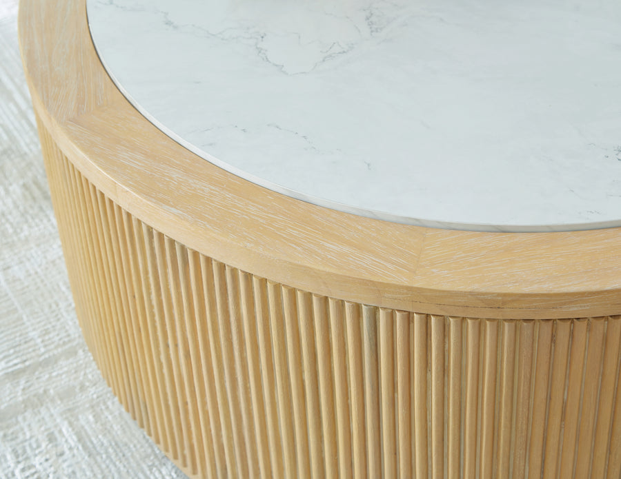 Camdill Light Brown/White Coffee Table T808