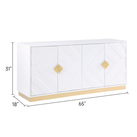 Paros White/Gold Console A-C13