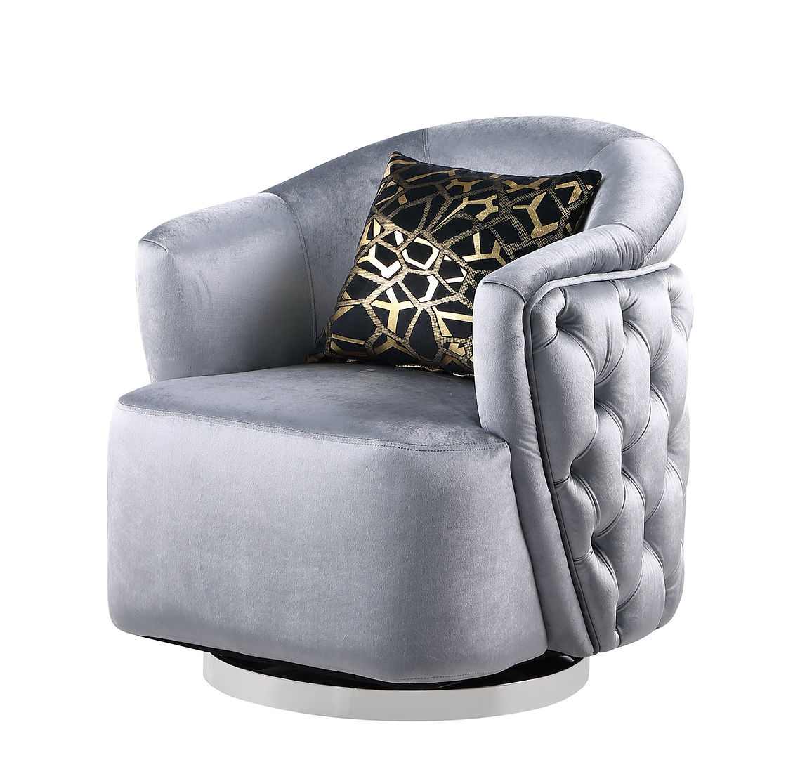 Mila Grey Velvet Living Room Set S2004