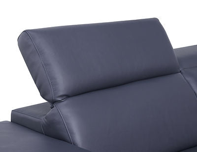 Favo Navy Italian Leather Living Room Set MI-1250