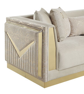 Monaco Cream/Gold Living Room Set S4030