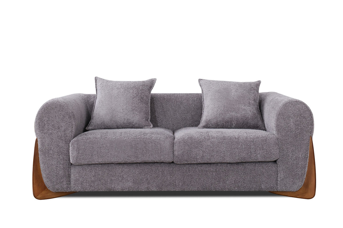 Stylus Pewter Fabric Sofa and Loveseat S4045 Harwin Furniture