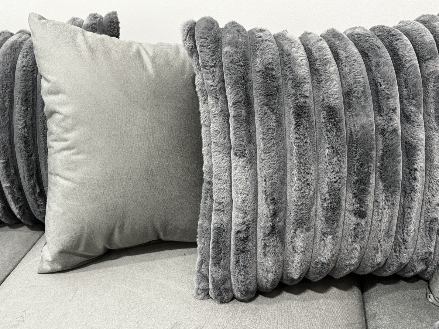 Kora Charcoal Fabric Sectional S325