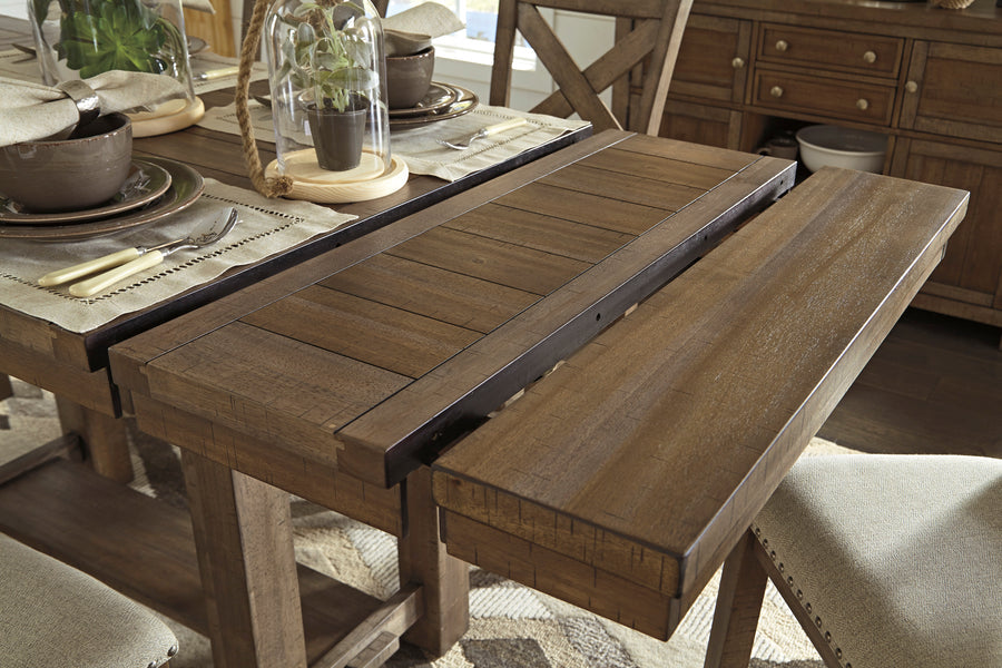 Moriville Grayish Brown Counter Height Set | D631
