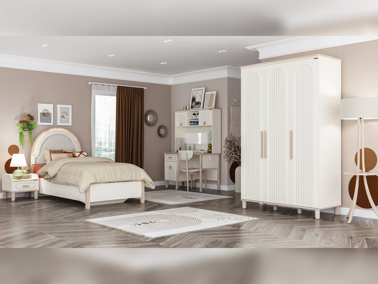 Bohemsoft 3 Door Wardrobe