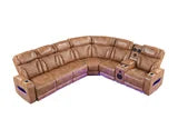 Barcelona Brown POWER/LED/BLUETOOTH SPEAKERS Sectional