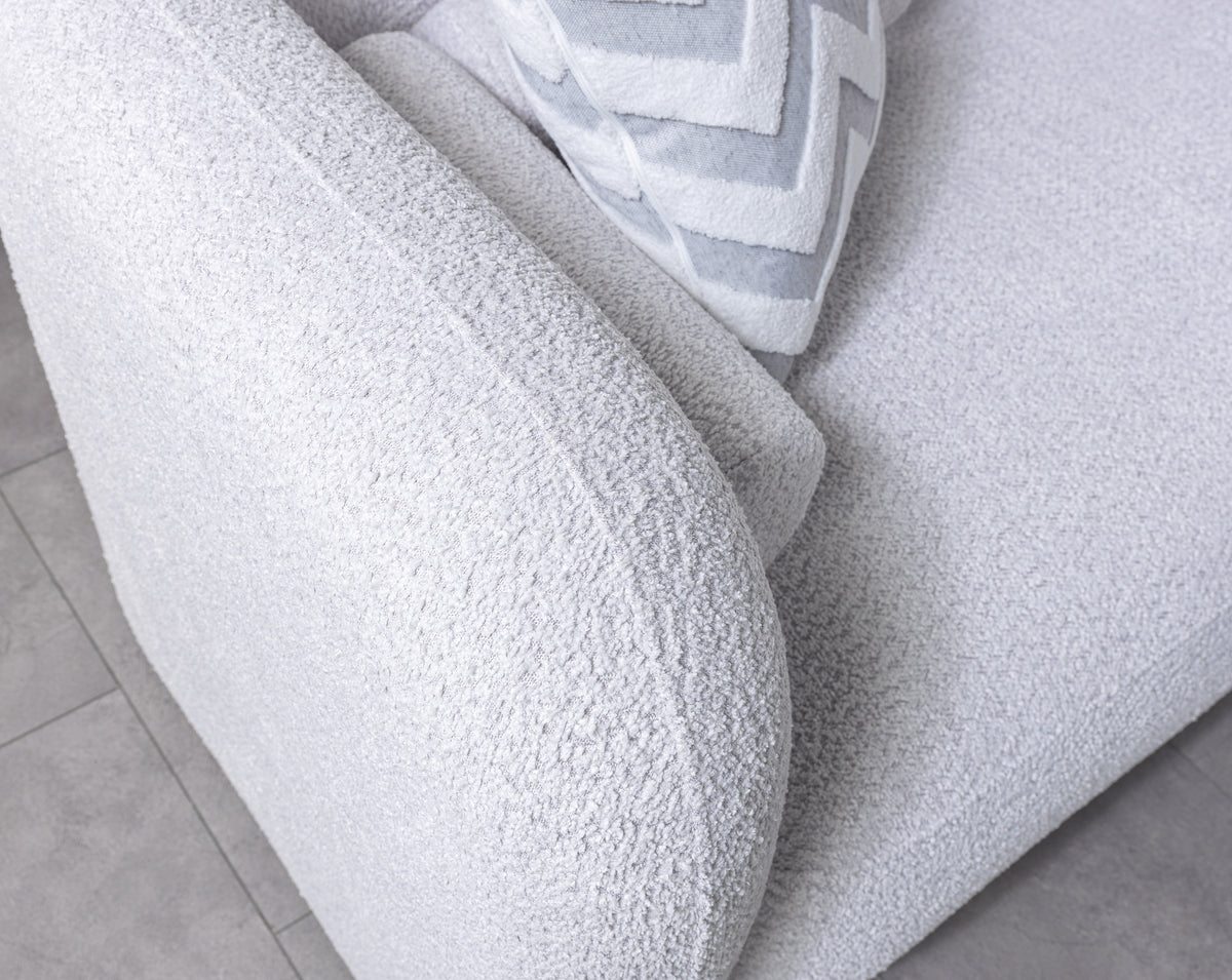Liva Gray Boucle RAF 110" Sectional