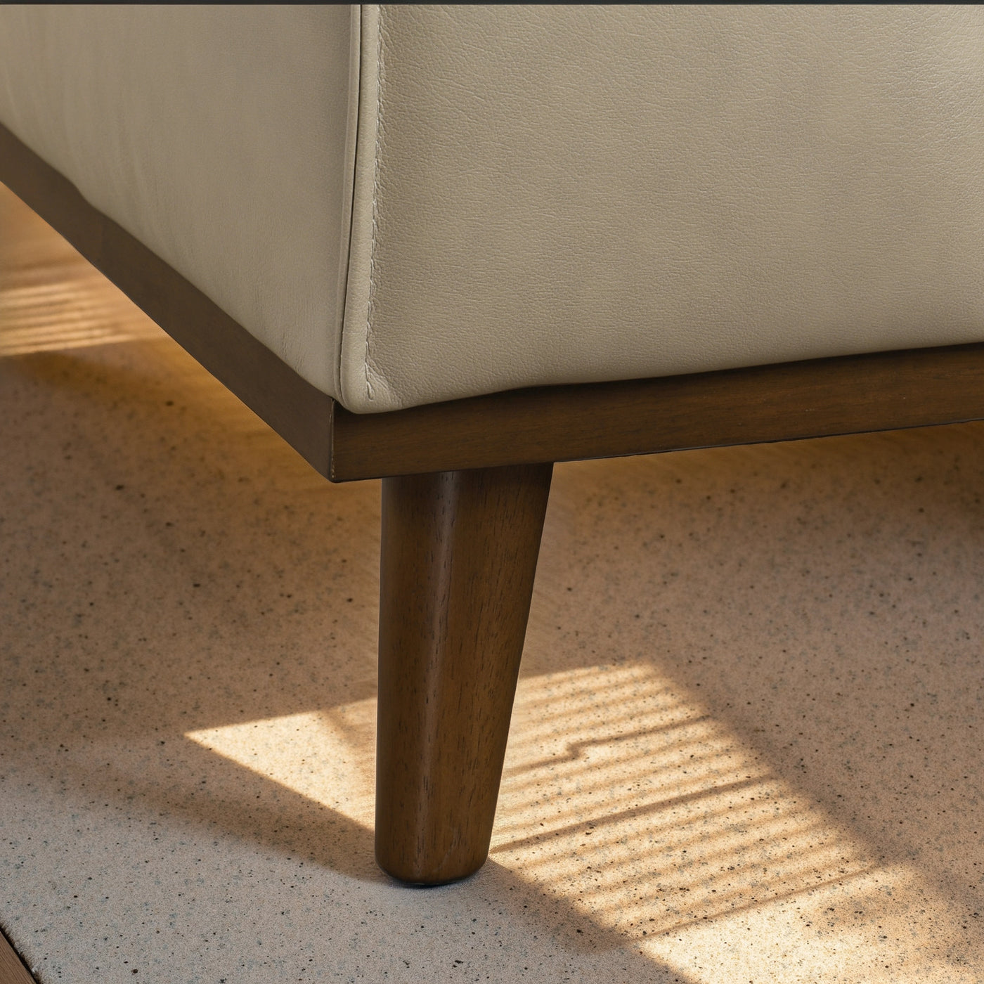 Kerrville Beige Genuine Leather Right Sectional