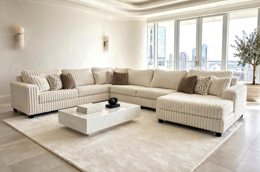 Cream 170" 4pc OVERSIZED Sectional 9900