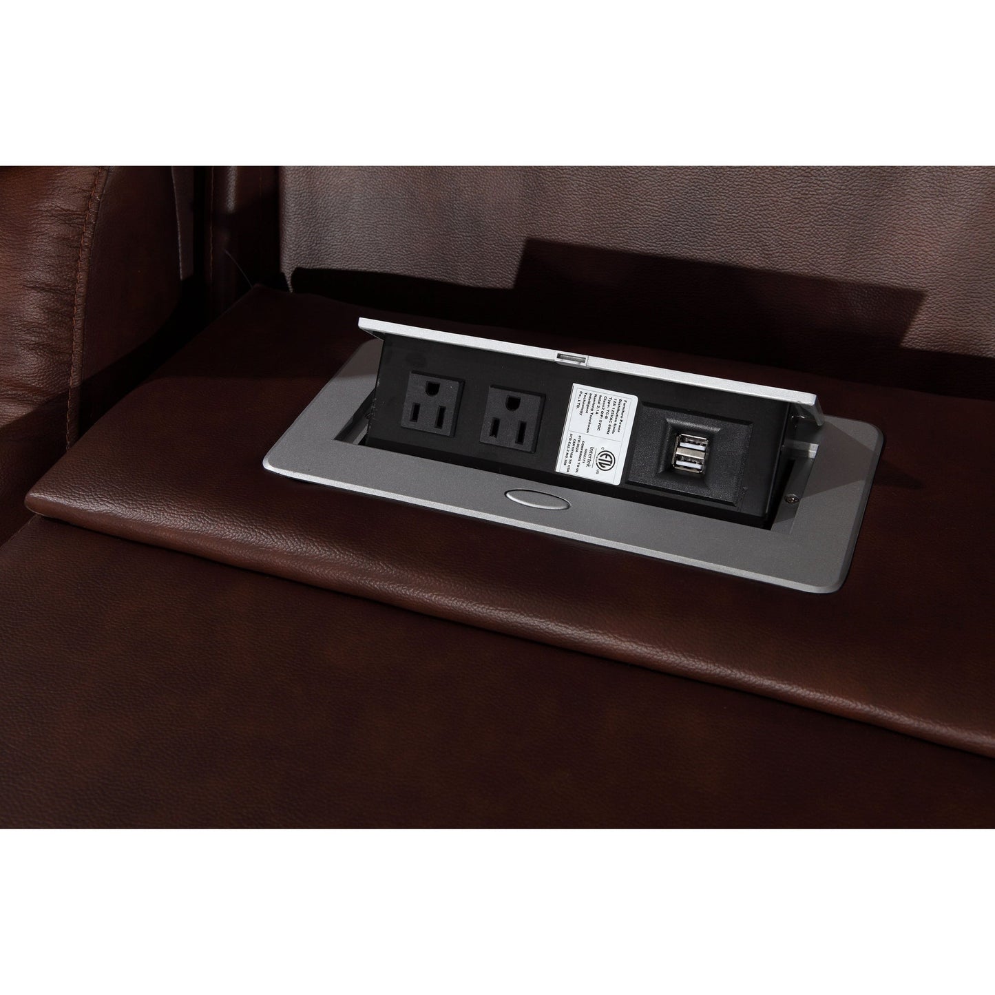 Rosewood Brown POWER/TOP GRAIN LEATHER Reclining 3pc Set S2226 - Harwin Furniture