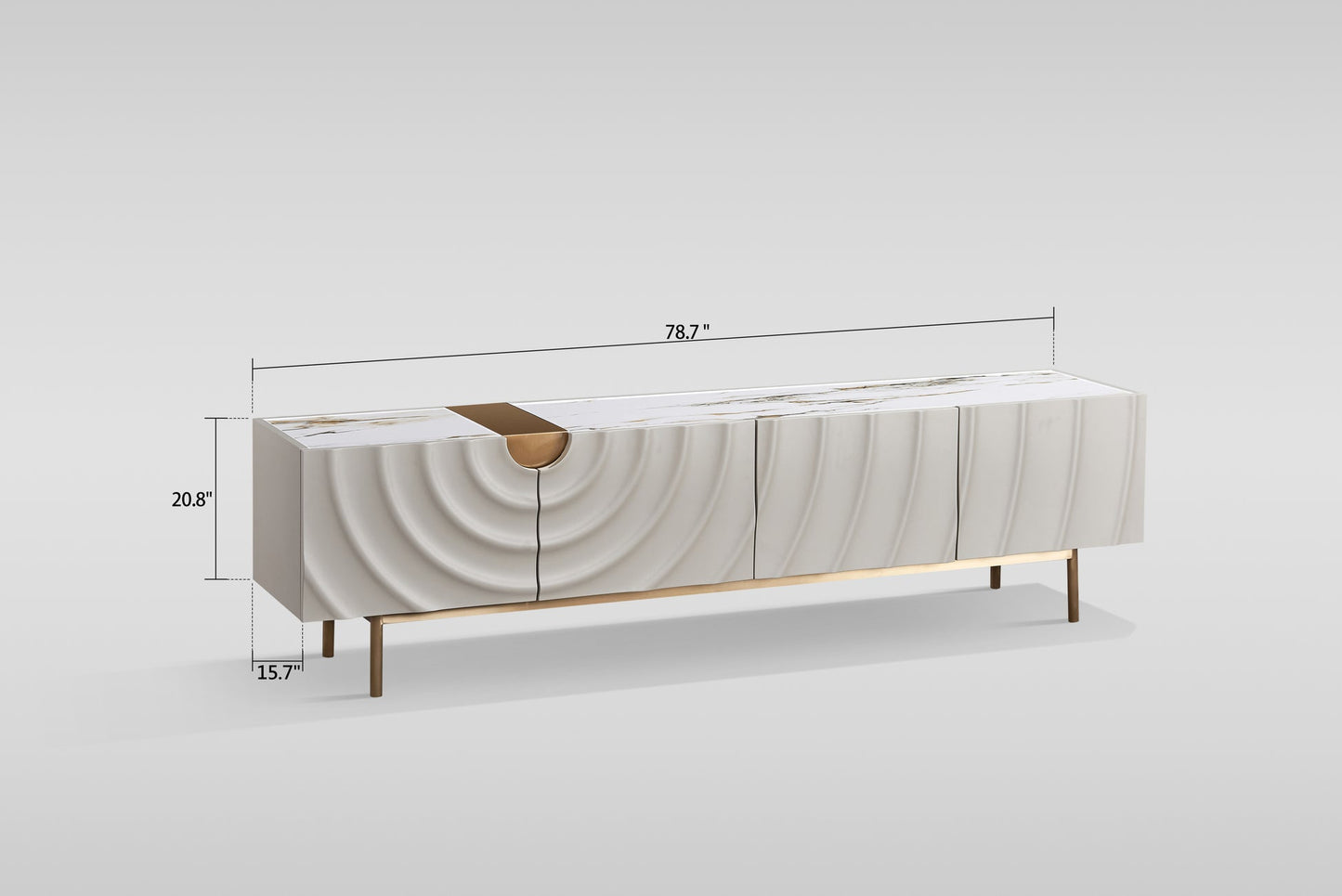 Onda Cream 79" TV Console