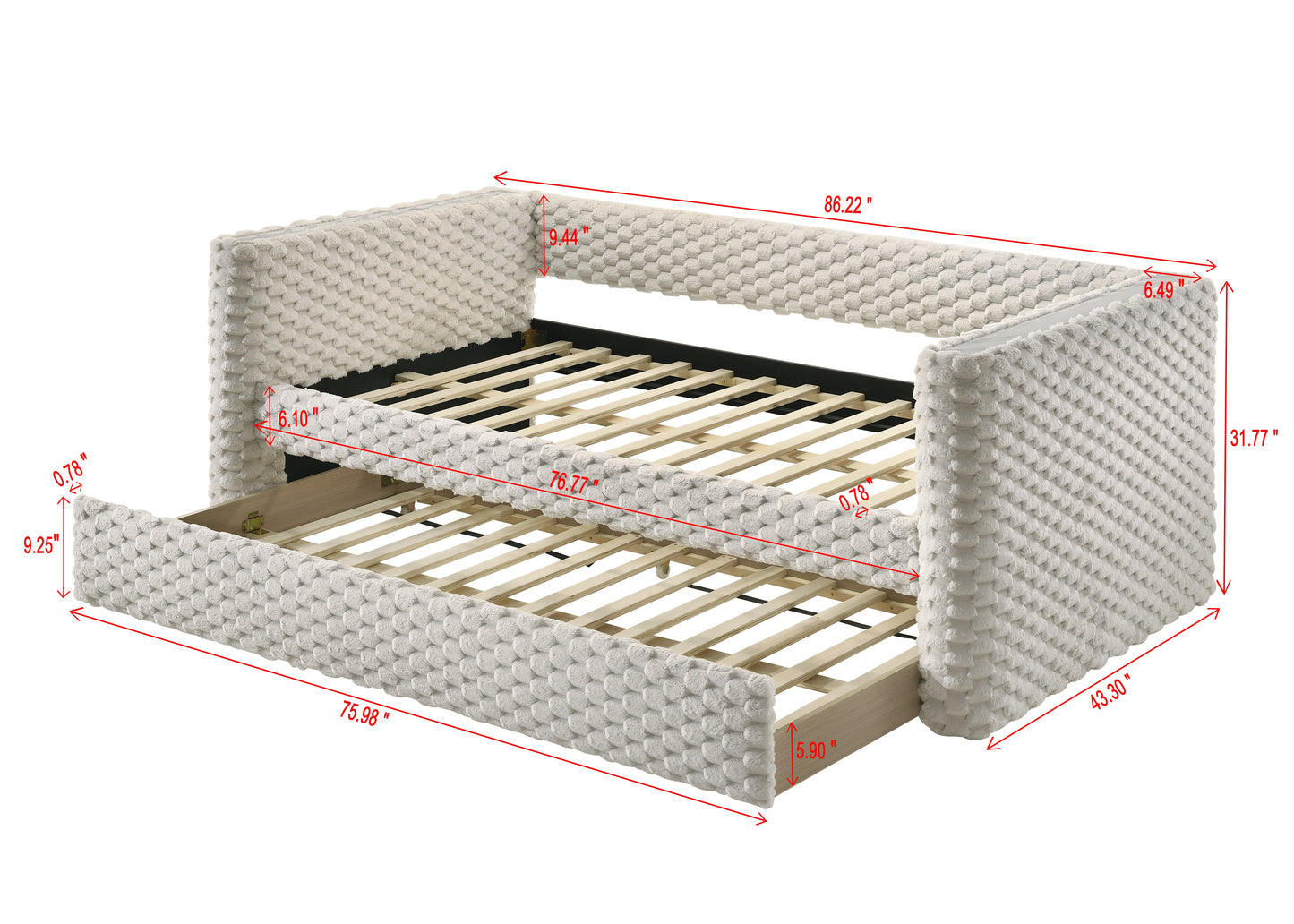 Brielle Dove Daybed with Trundle 5326