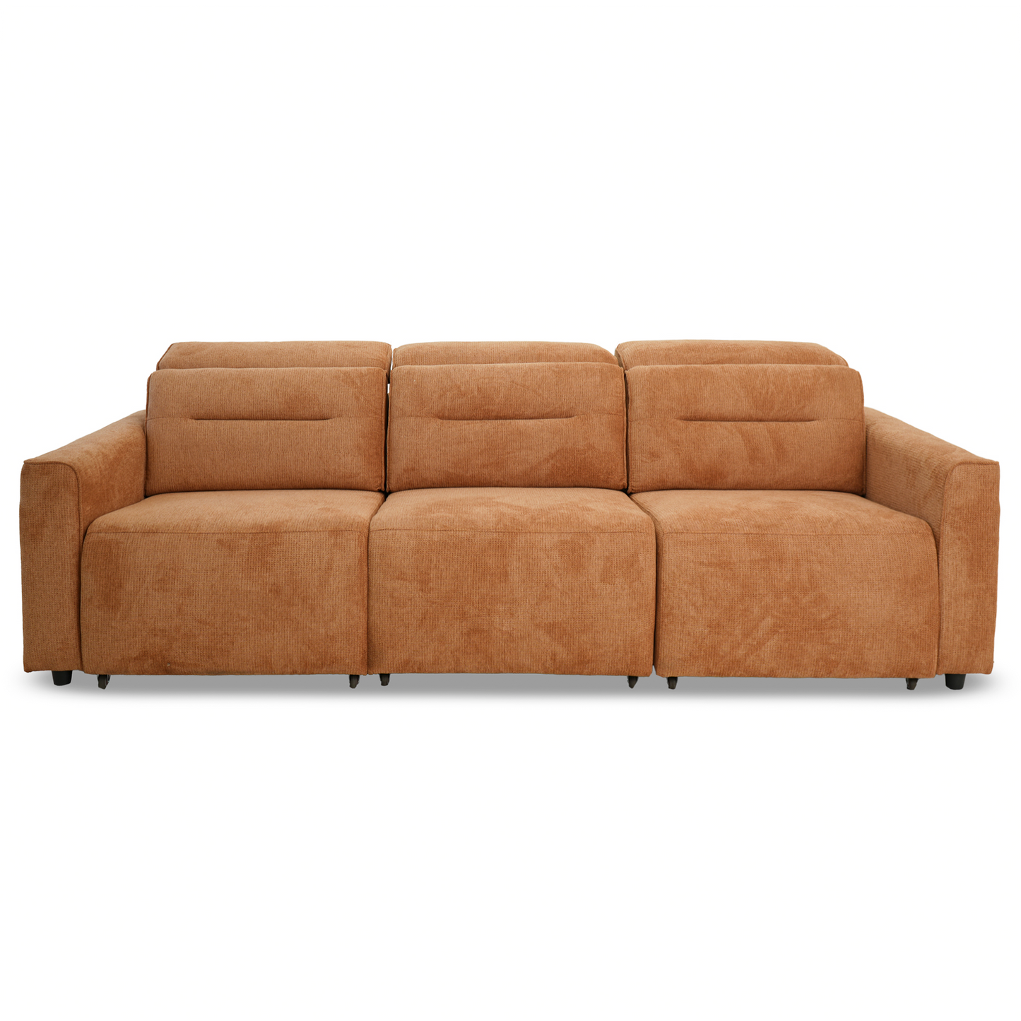 Falmouth Burnt Orange Fabric Power Slider Sofa