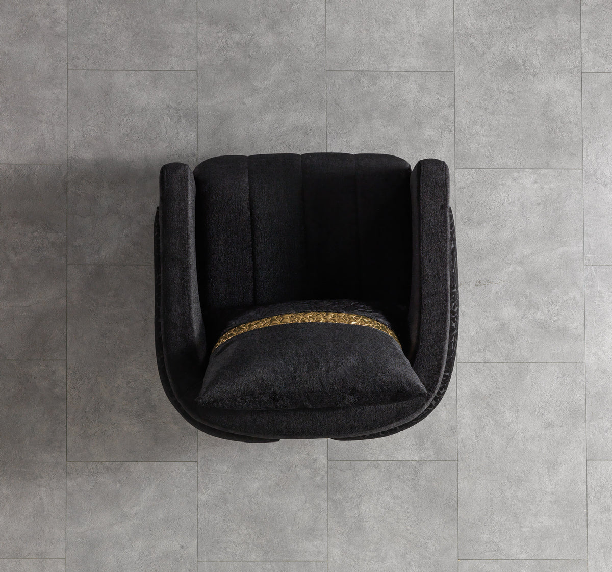 Carlina Black Velvet Chair