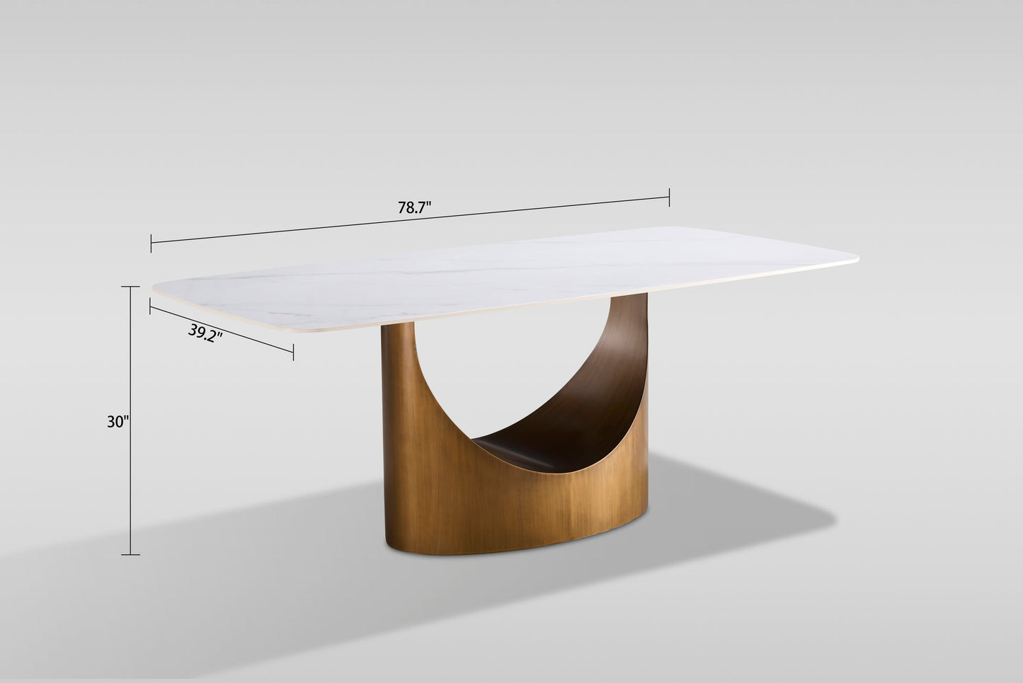 Roxy White/Bronze Dining Room Set D1576