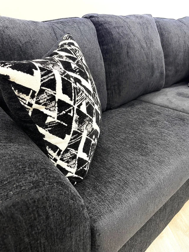 Black Chenille Sofa and Loveseat 210