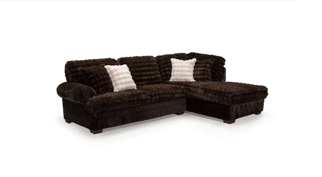 Julie Mocha Sectional without Ottoman Split payment of 3