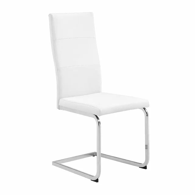 White/Glass 7pc Dining Room Set D201