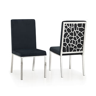 Mimi Black Velvet/Chrome Chair D128