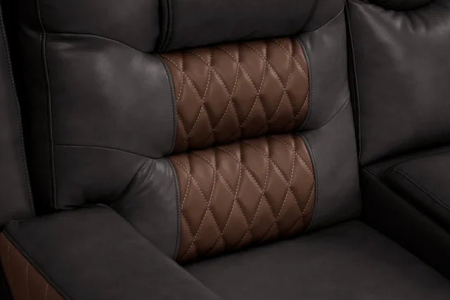 Jordon3 Brown 2tone Reclining Sectional