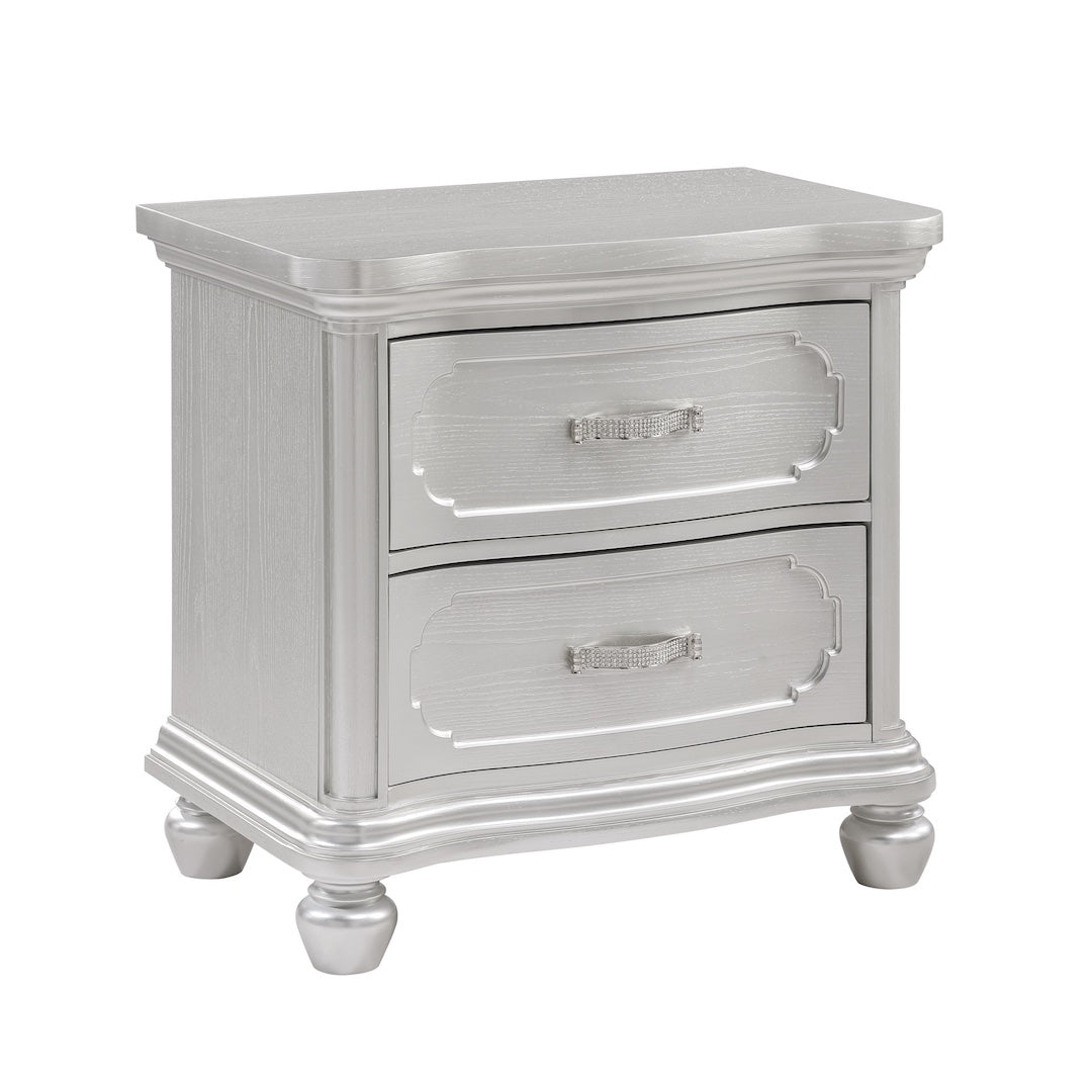 Roma Silver Finish Luxury Bedroom Set