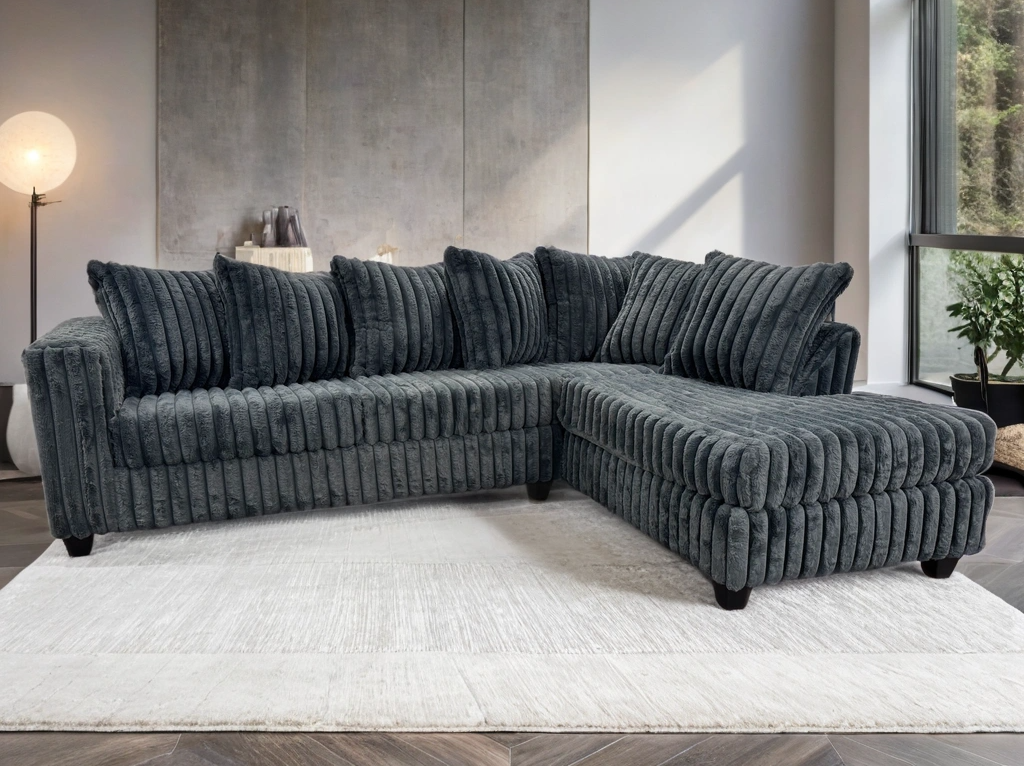 Charcoal Fabric RAF Sectional 510