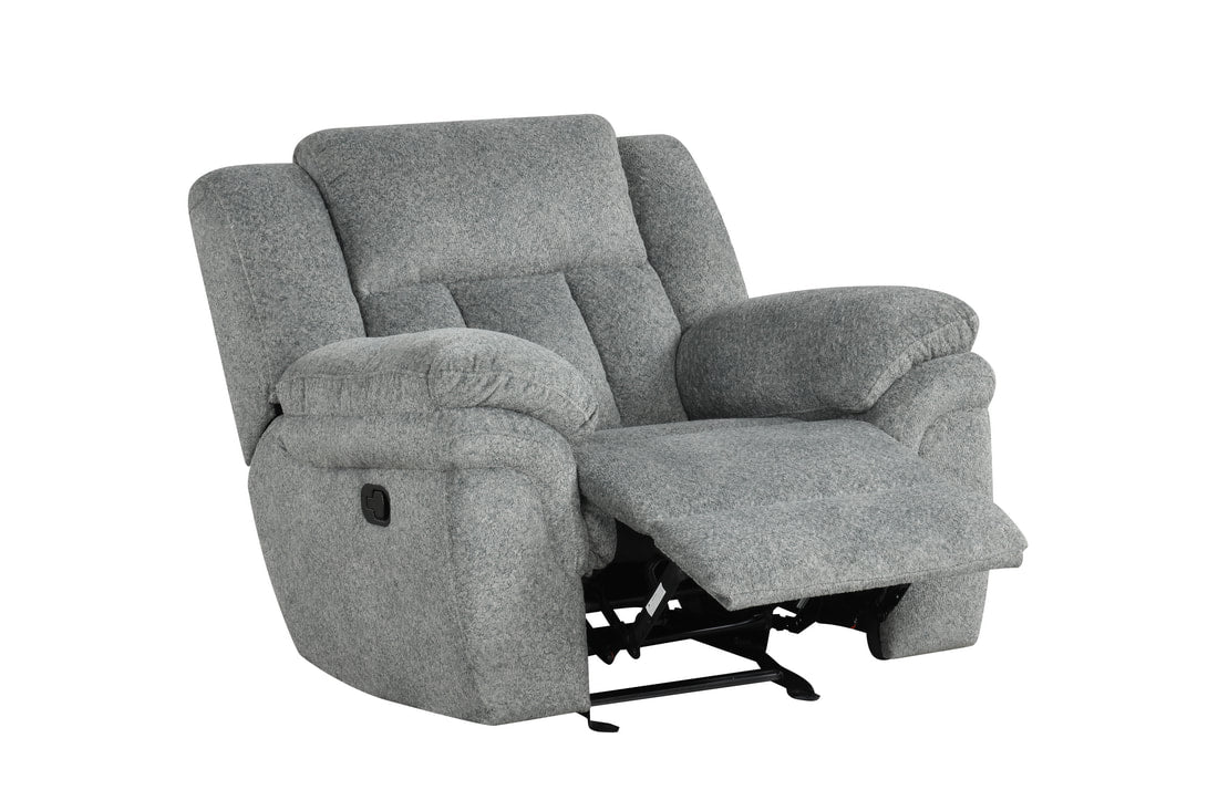 Dallas Grey Soft Fabric 3pc Reclining Set