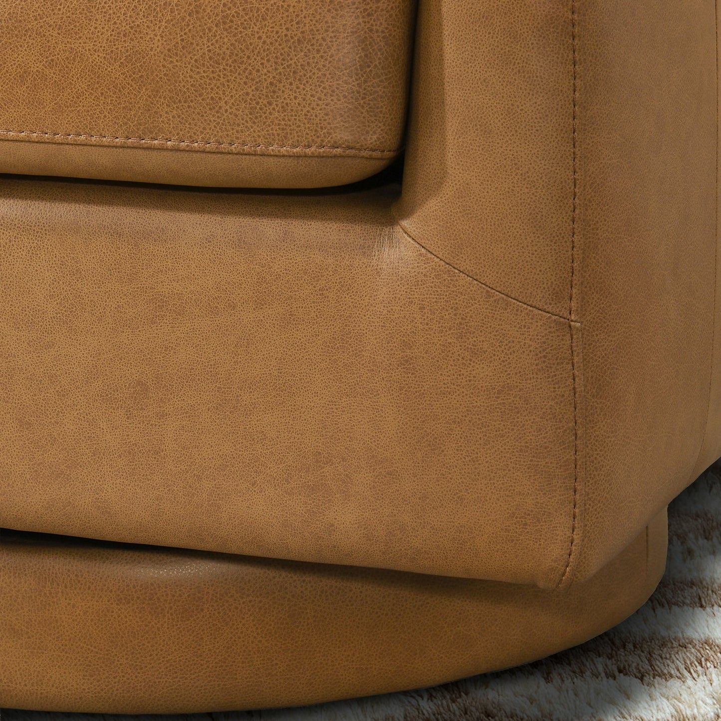 Danville Tan TOP GRAIN LEATHER Swivel Chair