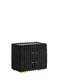 Micah Black Corduroy Platform Bedroom Set B9020