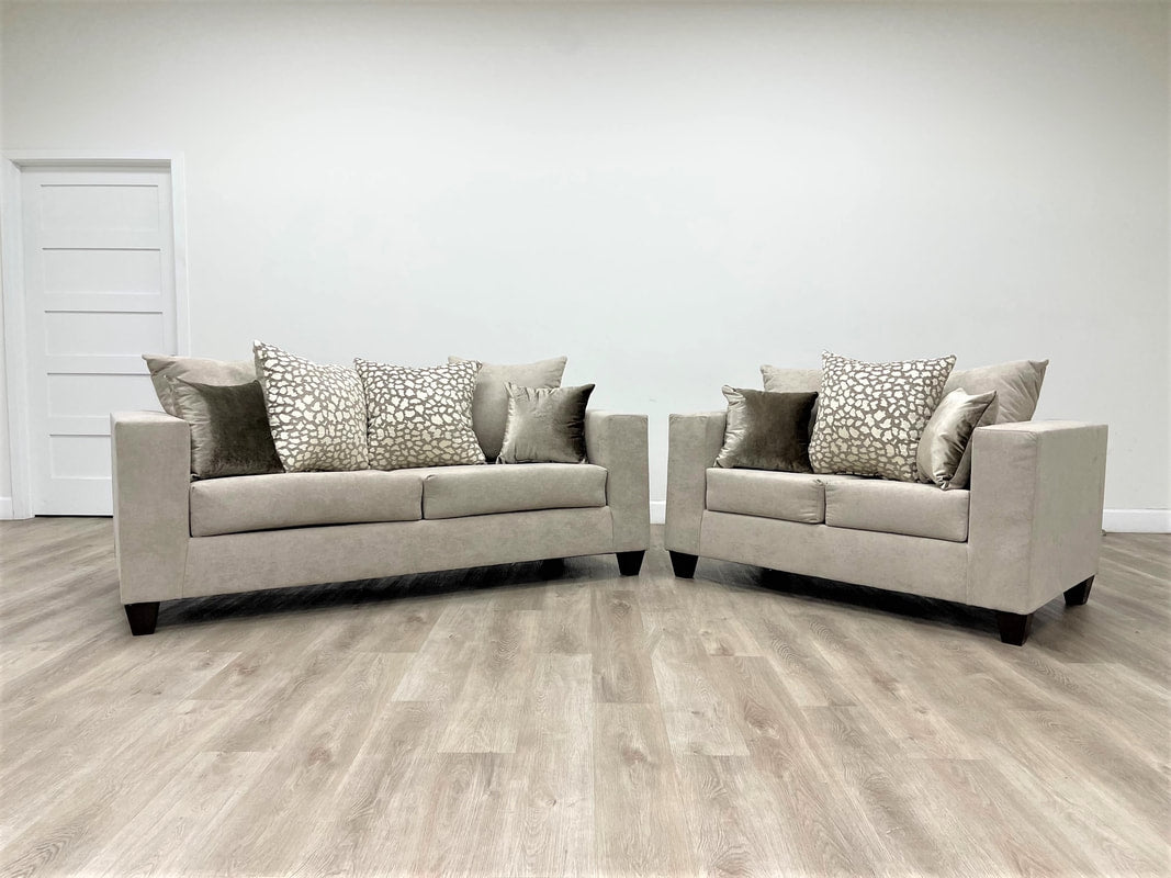 Hollywood Beige Sofa and Loveseat 110