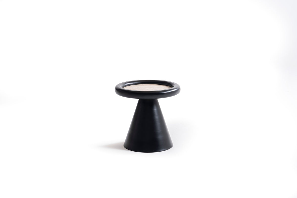 950 Black Travertine 3pc Coffee Table Set