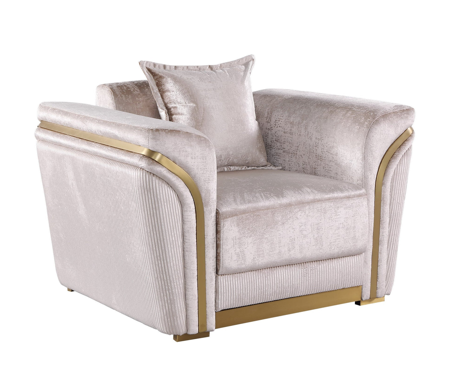 Torino Collection Champagne Living Room Set S1005