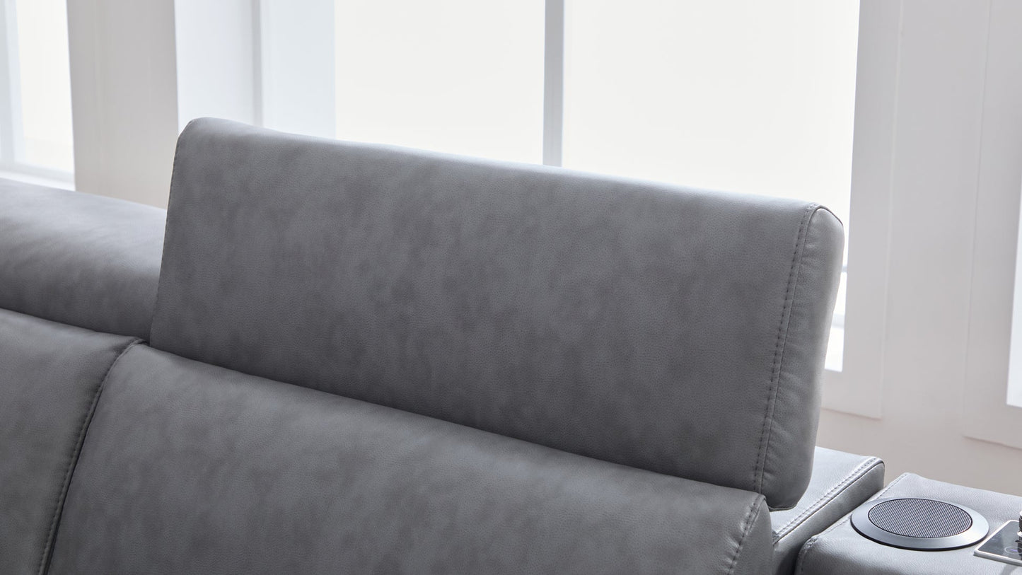 Divani Grey POWER/BLUETOOTH SPEAKERS RECLINING SECTIONAL S681