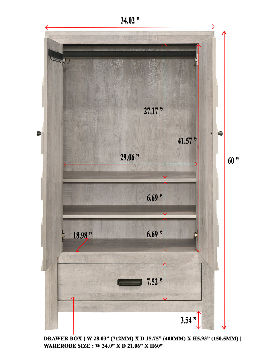 Valor Antique White Armoire B9330