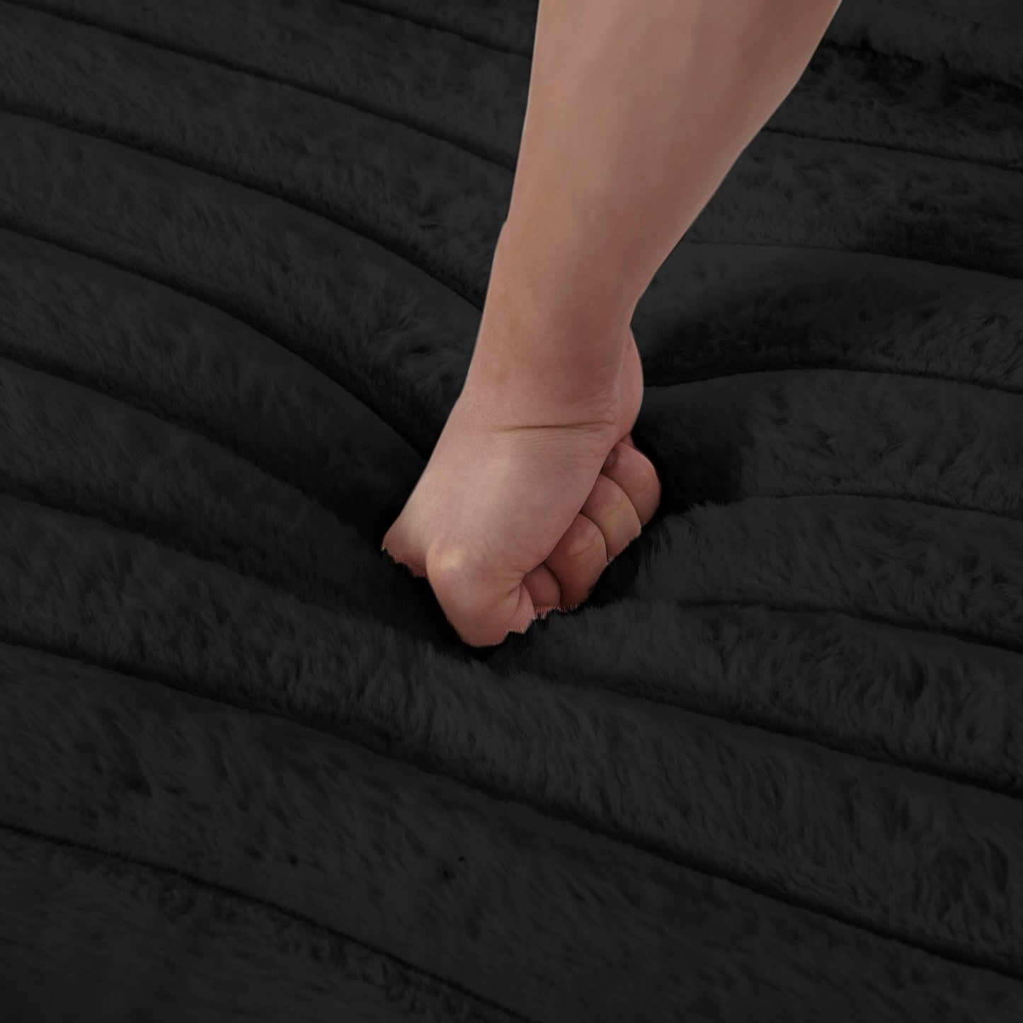 Nuve Black Cord Fabric Sectional S101