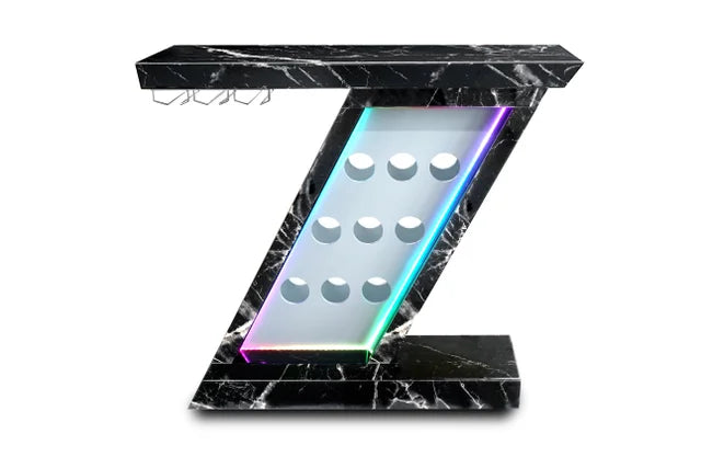 A41 Black LED Console Table/Wine Storage