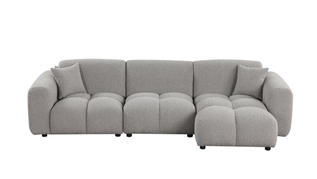 Bella Grey Boucle Sectional