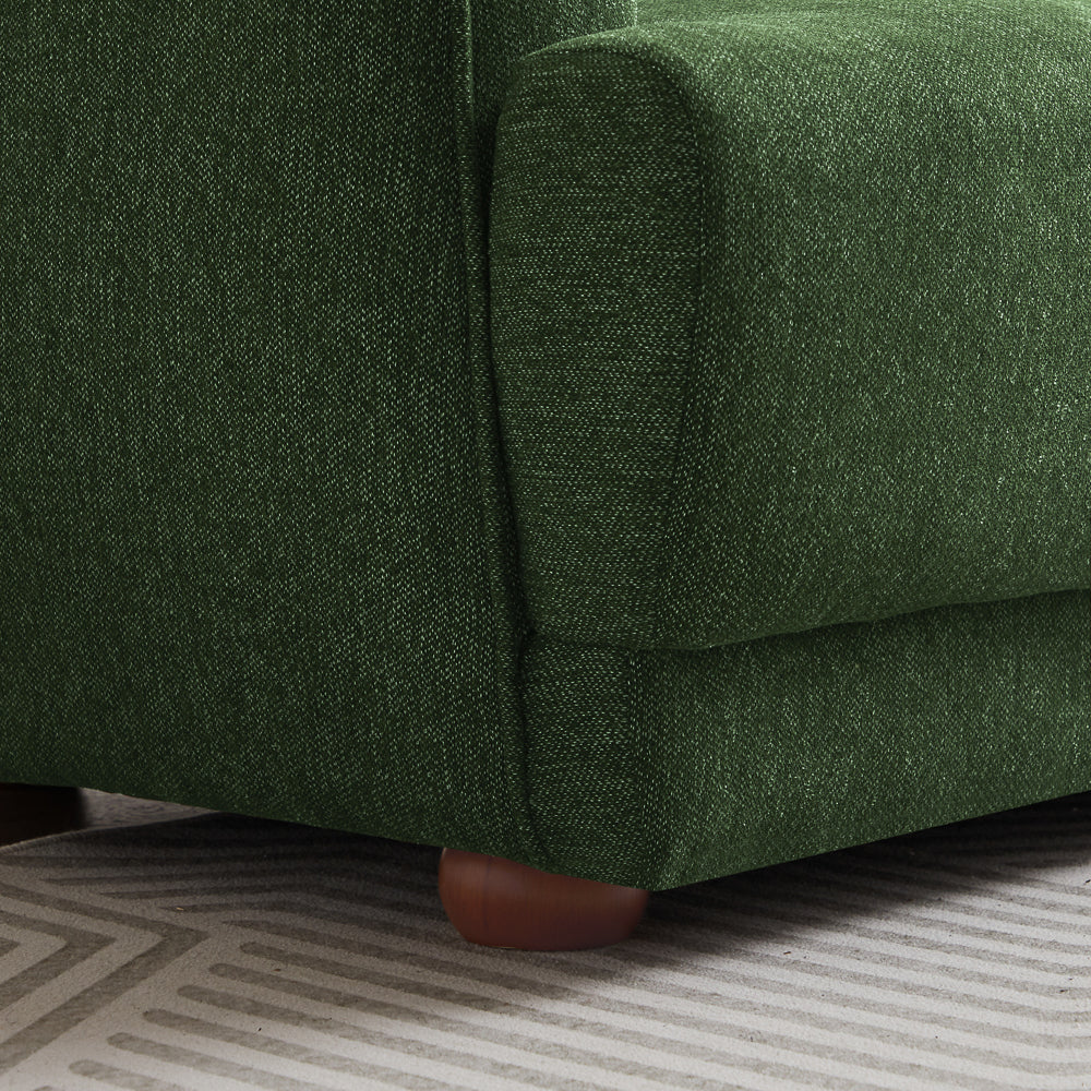 Stanmer Green Luxury Fabric Linen Couch