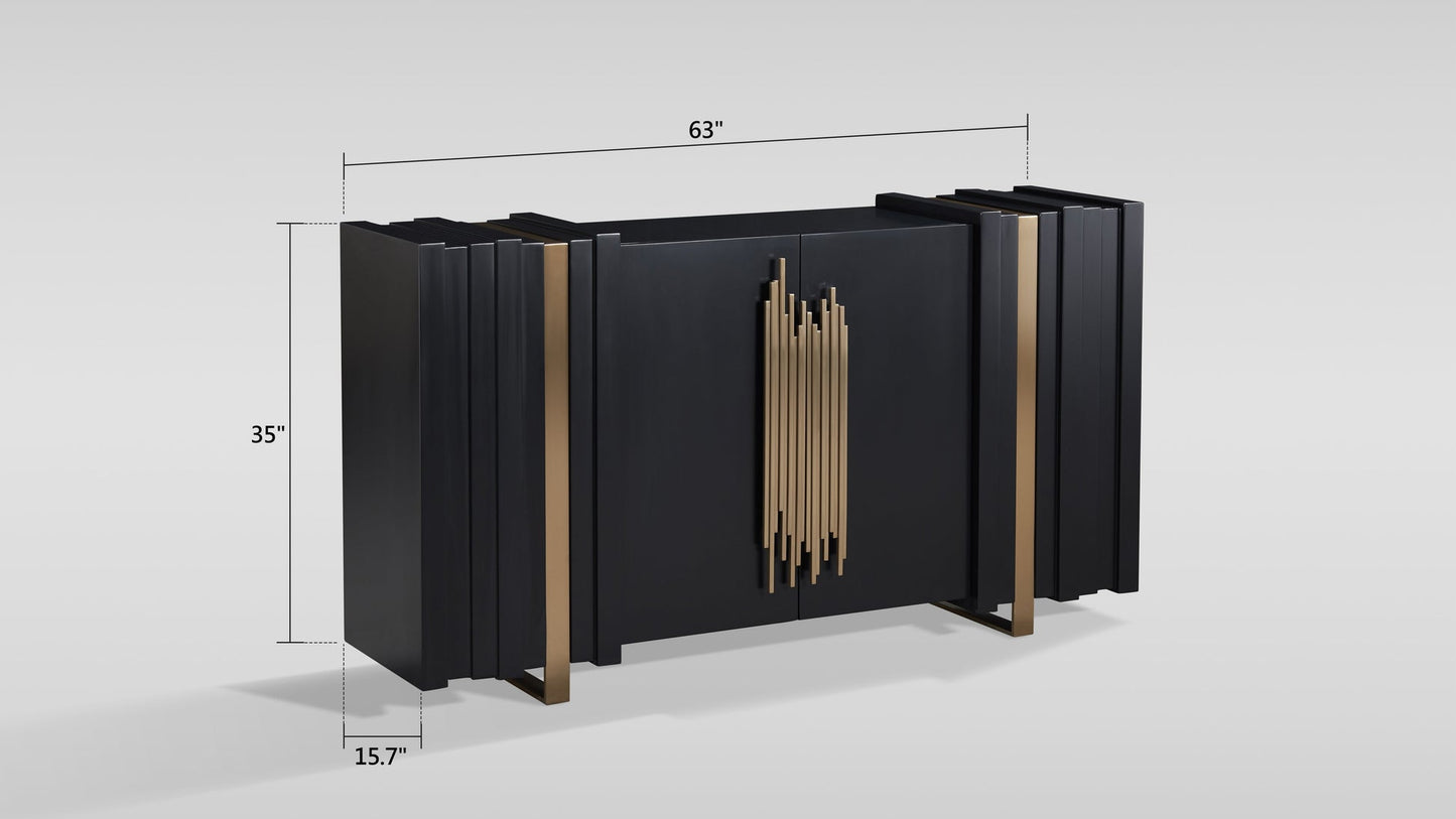 Aurora Gold/Black Sideboard
