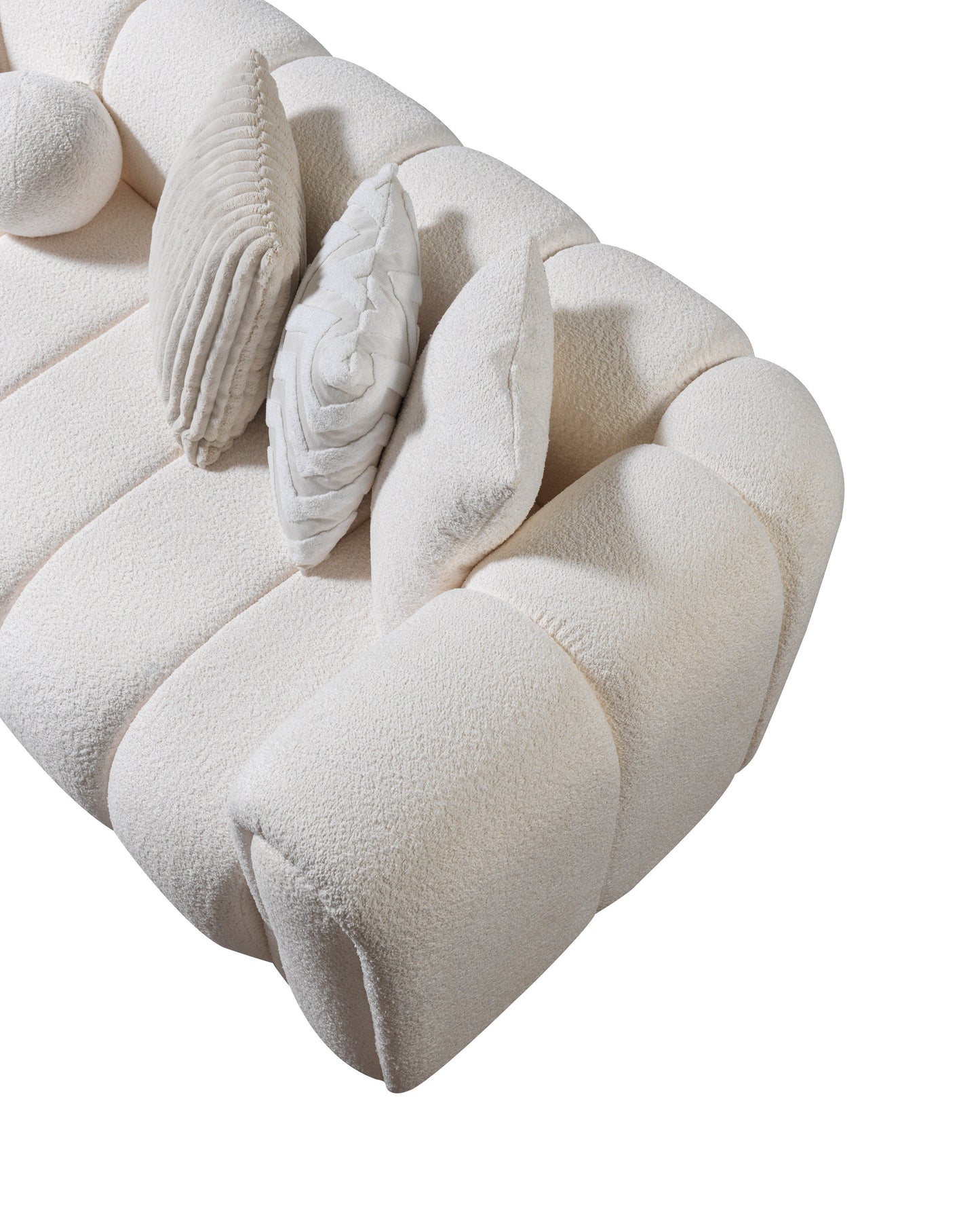 Lis Ivory Boucle LAF 115" Sectional