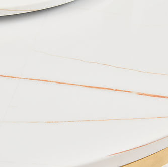 Unico White/Gold Dining Table D605