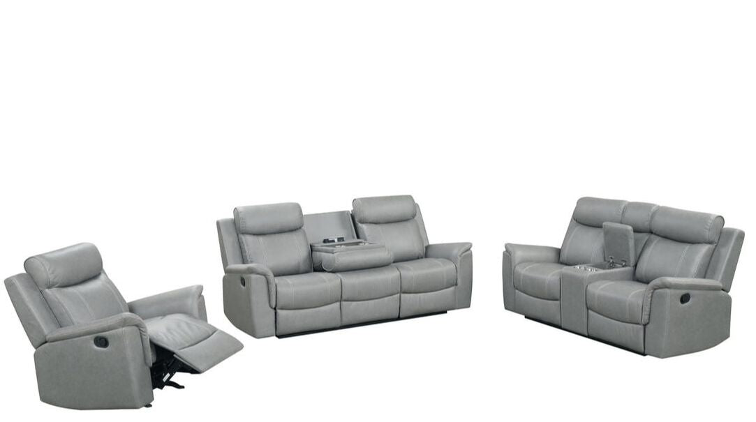 Sofia10 Gray 3pc Reclining Set